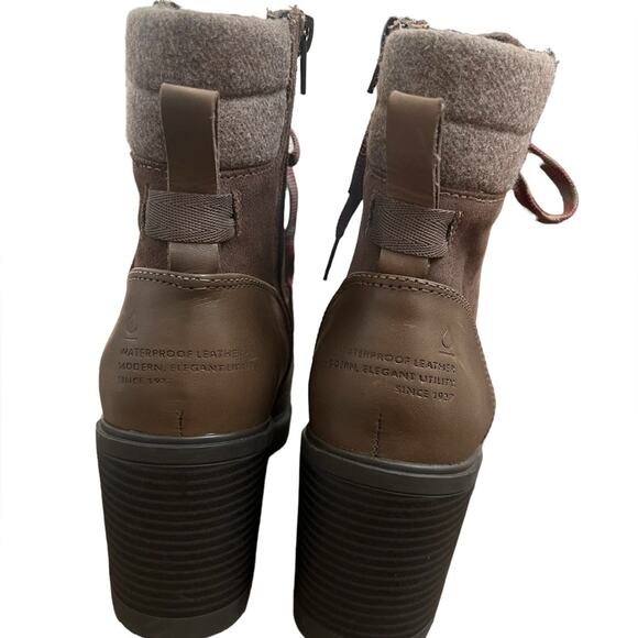 NWOT Naturalizer Brown Myla Stacked Heel Leather Booties – Sz 9 - Picture 8 of 10